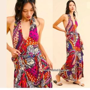 NWT ANTHROPOLOGIE Cynthia Halter Dress  Size M.
